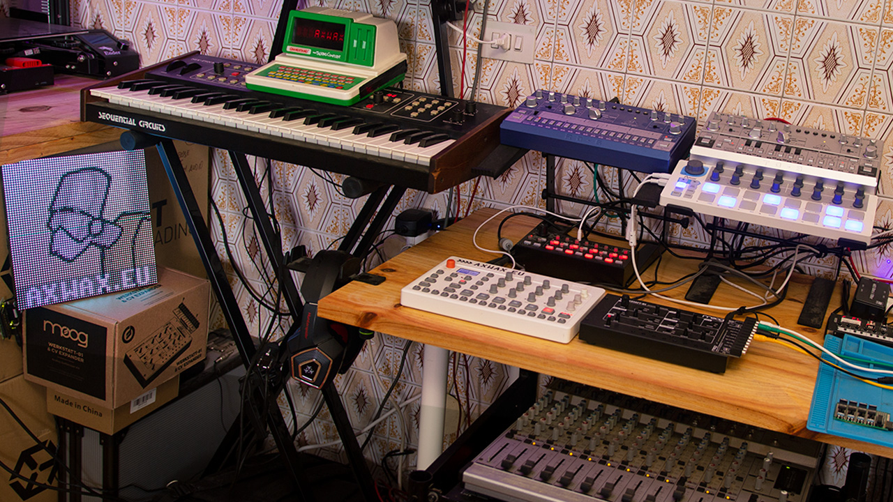 several synthesizers in my studio